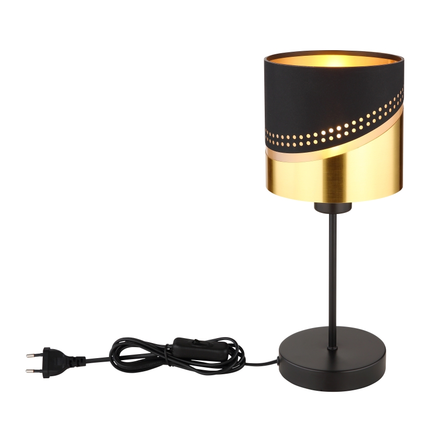 Globo 54046T - Lampa stołowa OR 1xE27/40W/230V śr. 16 cm czarna/złota