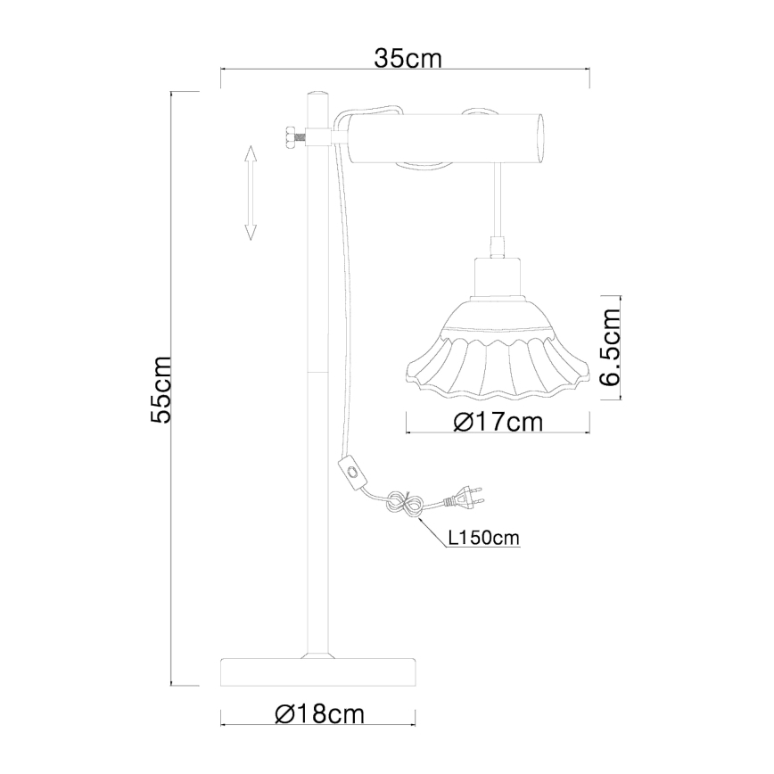 Globo - Lampa stołowa 1xE27/40W/230V