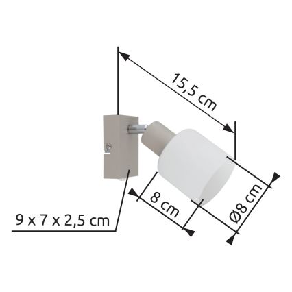 Globo - Kinkiet punktowy 1xE14/25W/230V