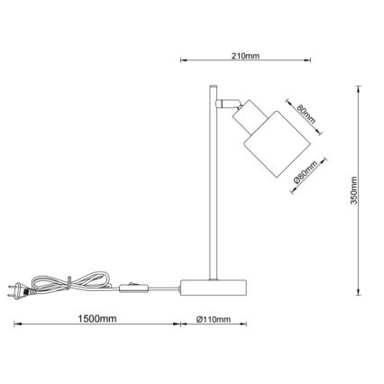 Globo - Lampa stołowa 1xE14/25W/230V