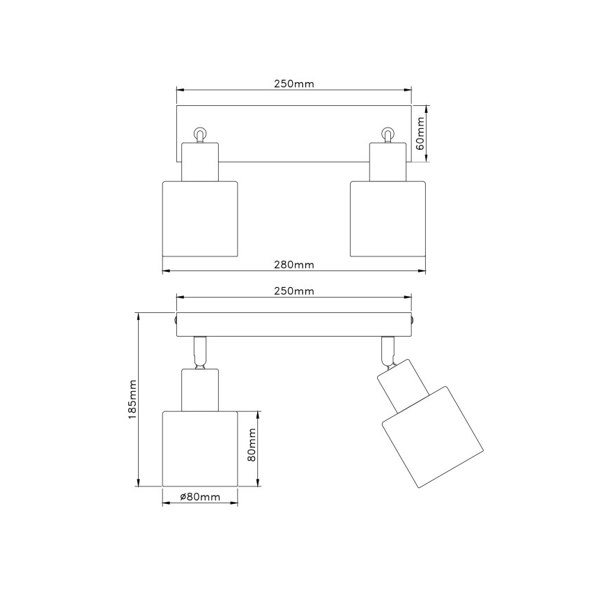Globo - Oprawa punktowa 2xE14/25W/230V