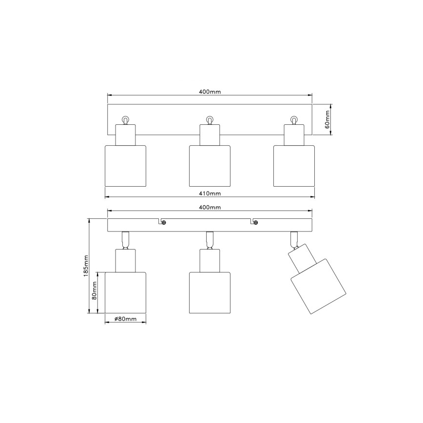 Globo - Oprawa punktowa 3xE14/25W/230V
