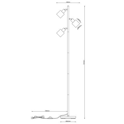 Globo - Lampa stojąca 3xE14/25W/230V