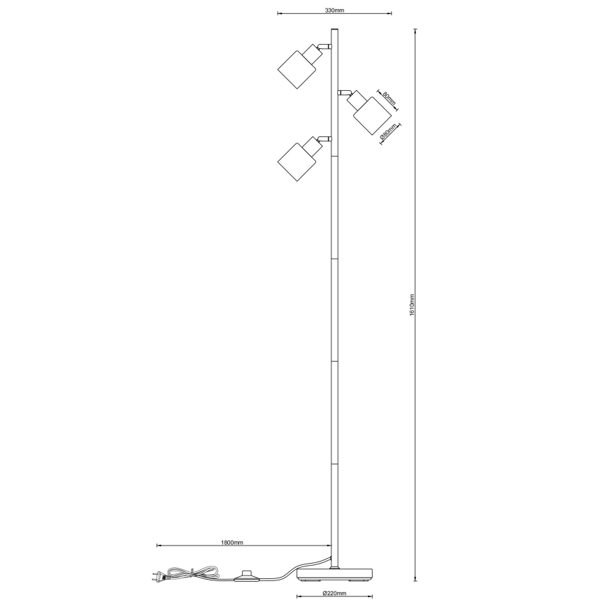 Globo - Lampa stojąca 3xE14/25W/230V