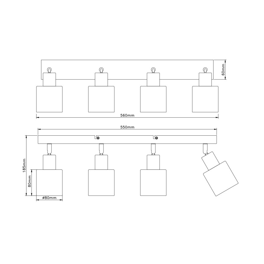 Globo - Oprawa punktowa 4xE14/25W/230V