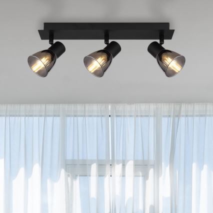 Globo - Lampa punktowa 3xE14/40W/230V czarna