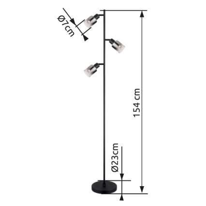 Globo - Lampa podłogowa 3xE14/40W/230V