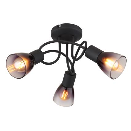 Globo - Żyrandol natynkowy 3xE14/25W/230V czarny