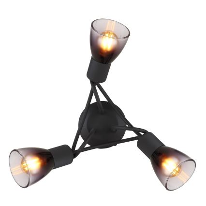 Globo - Żyrandol natynkowy 3xE14/25W/230V czarny
