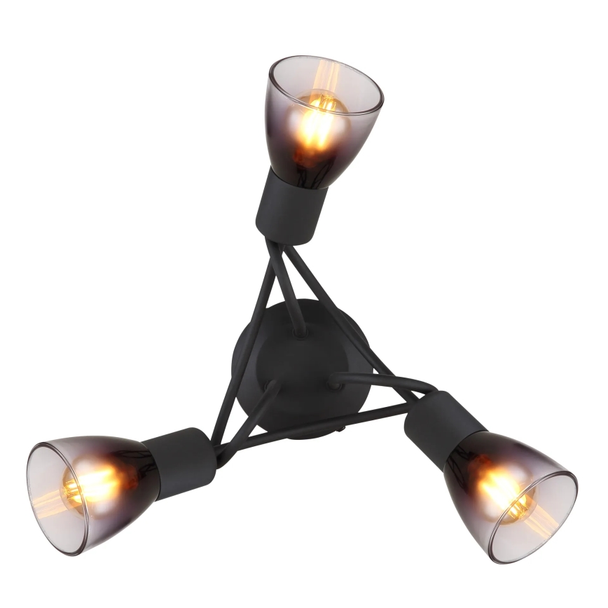 Globo - Żyrandol natynkowy 3xE14/25W/230V czarny
