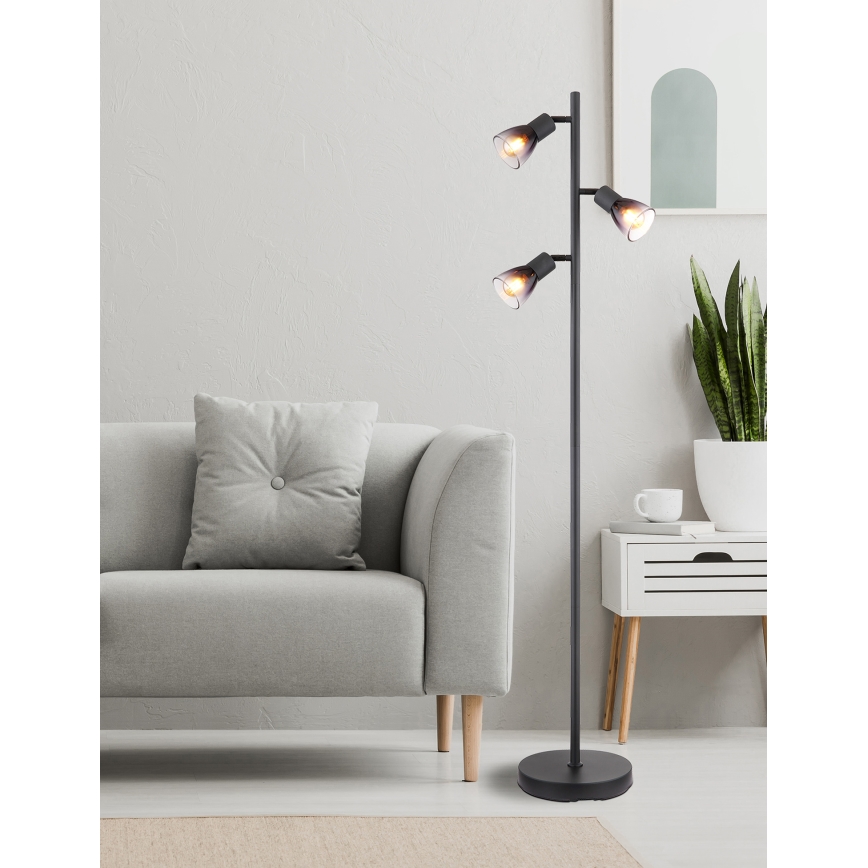 Globo - Lampa podłogowa 3xE14/25W/230V czarna