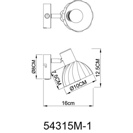 Globo - Kinkiet punktowy 1xE14/40W/230V złoty
