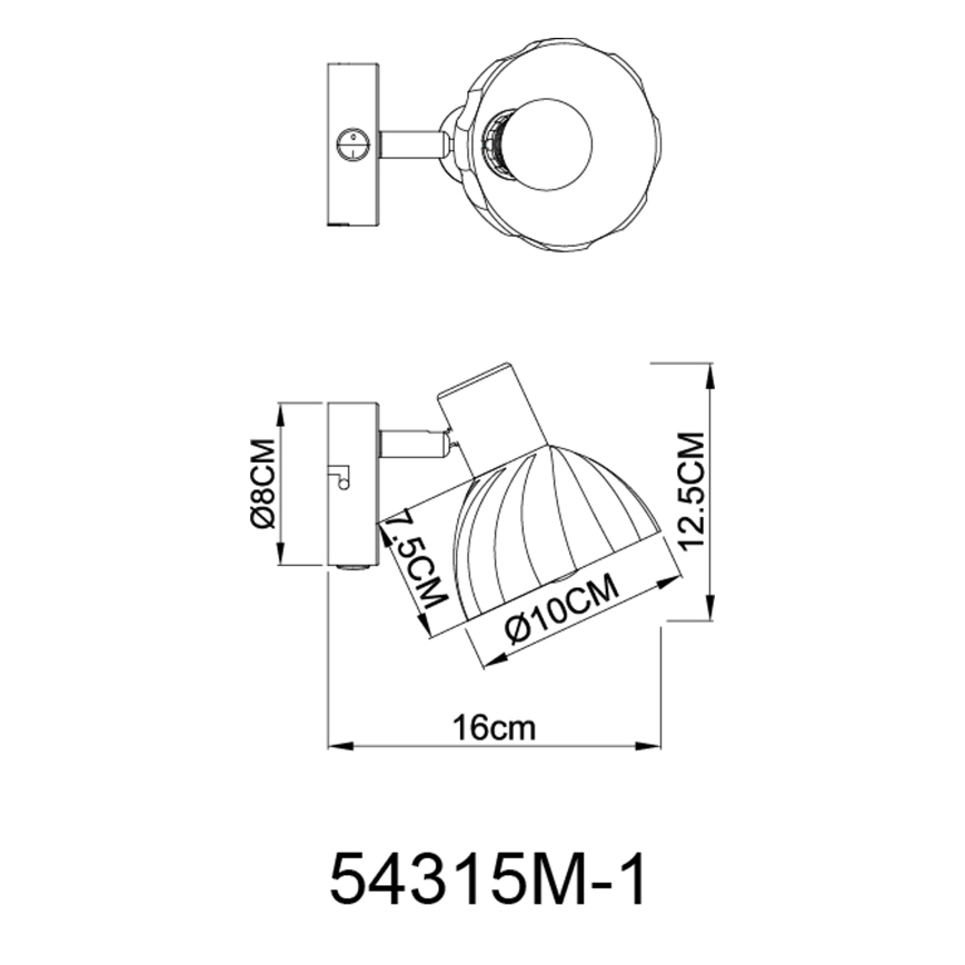 Globo - Kinkiet punktowy 1xE14/40W/230V złoty