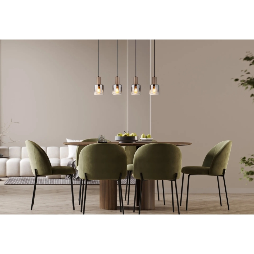 Globo - Lampa wisząca na lince 4xE27/40W/230V