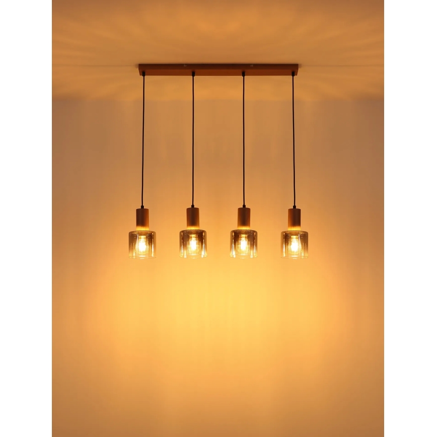 Globo - Lampa wisząca na lince 4xE27/40W/230V