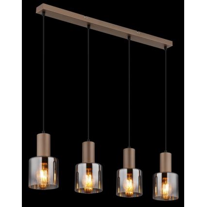 Globo - Lampa wisząca na lince 4xE27/40W/230V