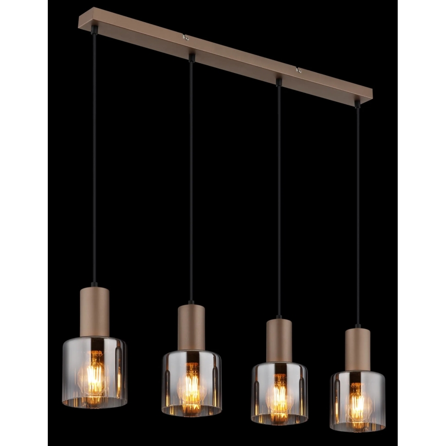 Globo - Lampa wisząca na lince 4xE27/40W/230V