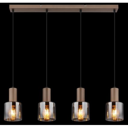 Globo - Lampa wisząca na lince 4xE27/40W/230V