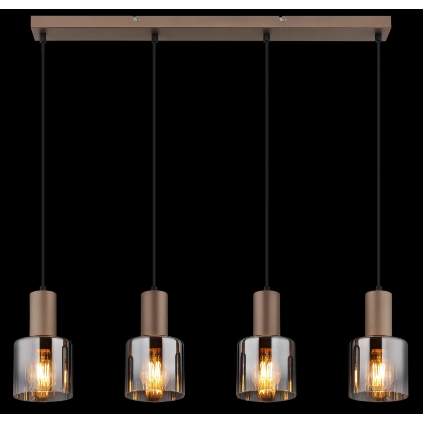 Globo - Lampa wisząca na lince 4xE27/40W/230V