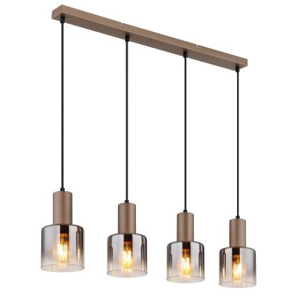 Globo - Lampa wisząca na lince 4xE27/40W/230V