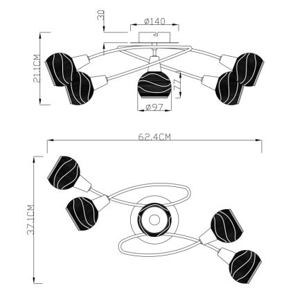 Globo - LED Oświetlenie punktowe 5xE14/4W/230V