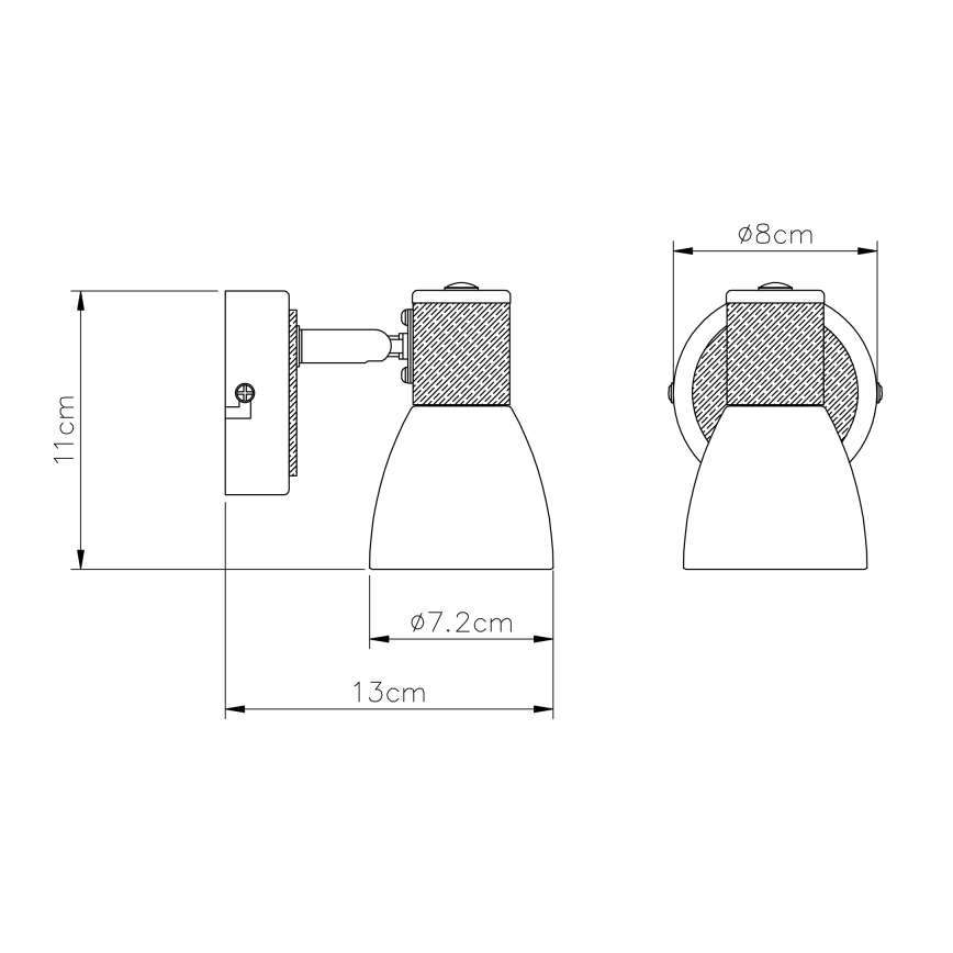 Globo - Oświetlenie punktowe 1xE14/40W/230V popiół