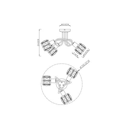 Globo - Żyrandol natynkowy 3xE14/40W/230V