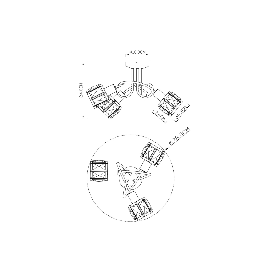 Globo - Żyrandol natynkowy 3xE14/40W/230V