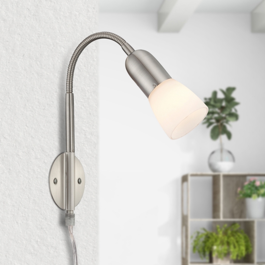 Globo - Elastyczna lampka 1xE14/40W/230V matowy chrom