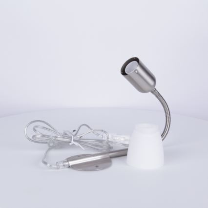 Globo - Elastyczna lampka 1xE14/40W/230V matowy chrom