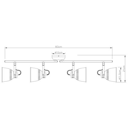 Globo - Oświetlenie punktowe 4xE14/40W/230V