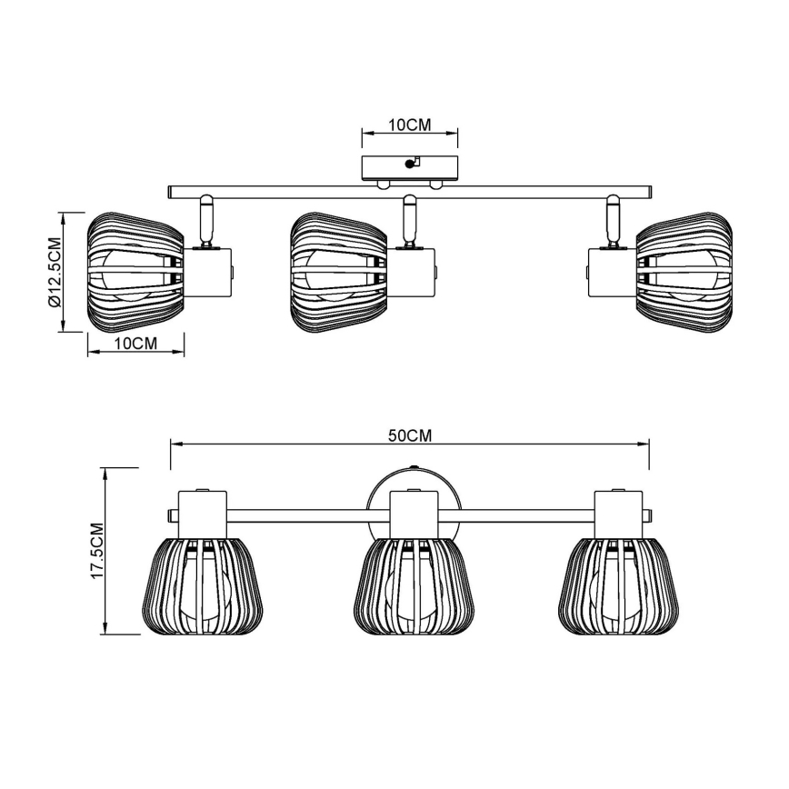 Globo - Oprawa punktowa 3xE27/40W/230V