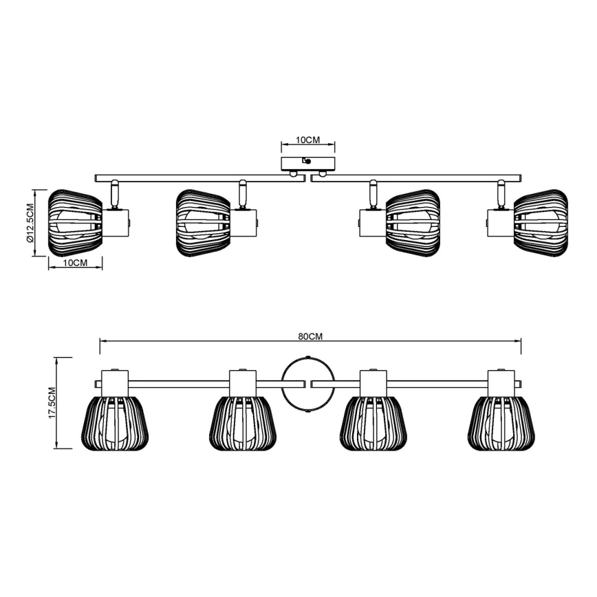 Globo - Oprawa punktowa 4xE27/40W/230V