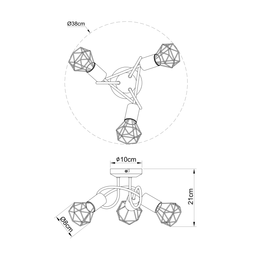 Globo - Żyrandol natynkowy 3xE14/40W/230V