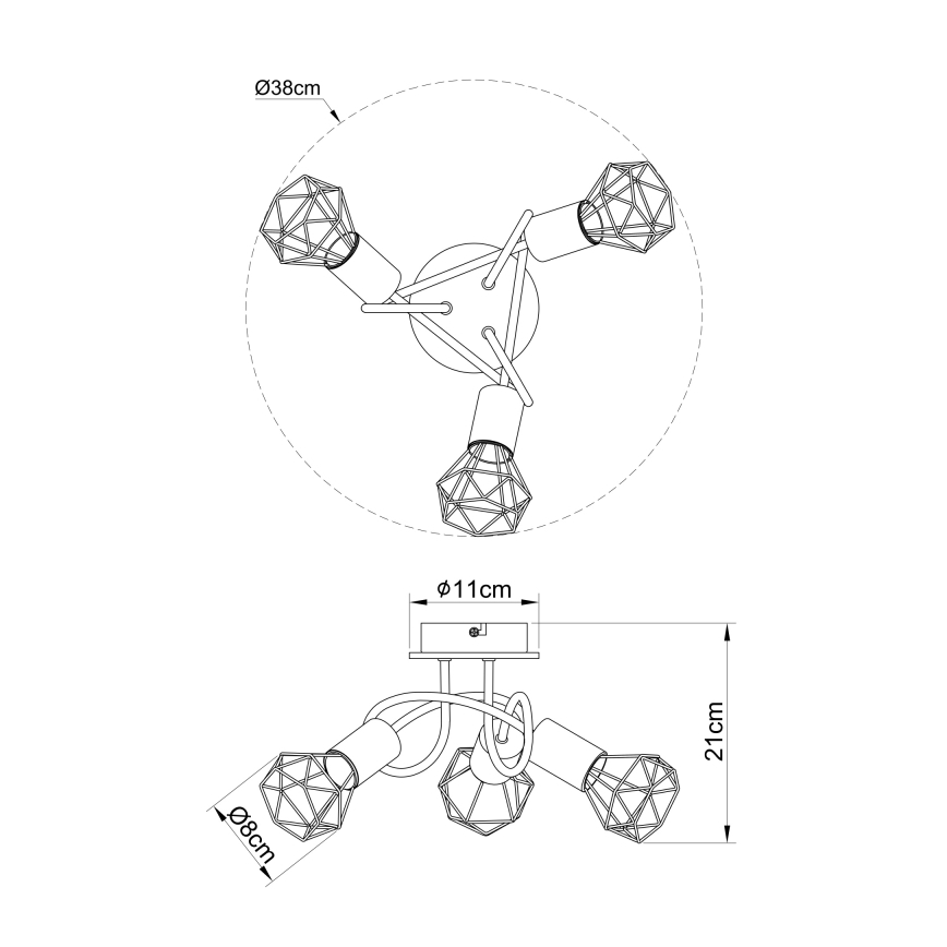 Globo - Żyrandol natynkowy 3xE14/40W/230V