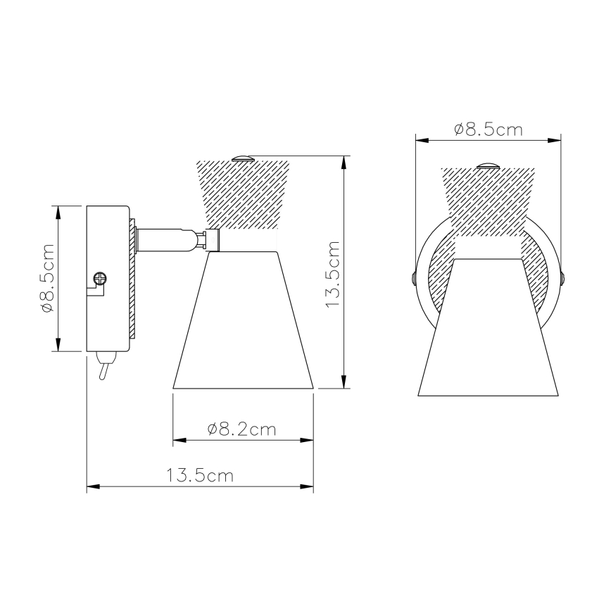 Globo - Reflektor ścienny 1xE14/25W/230V
