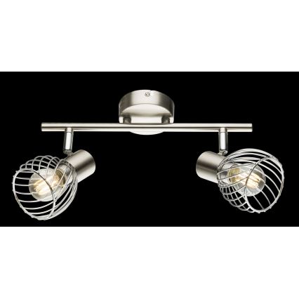 Globo - Lampa punktowa 2xE14/40W/230V matowy chrom