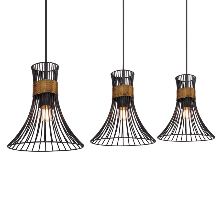 Globo 54814-3H - Żyrandol na lince PURRA 3xE27/60W/230V
