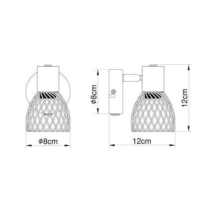 Globo 54817-1 - Kinkiet punktowy ISABELLE 1xE14/40W/230V