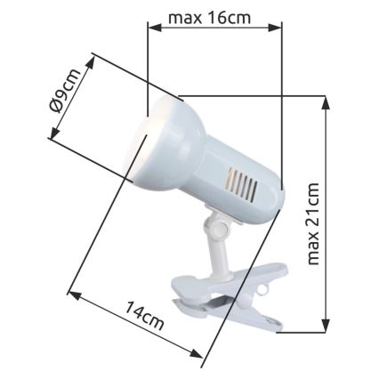 Globo - Lampa stołowa 1xE27/40W/230V