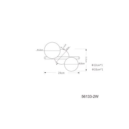 Globo - LED Żyrandol natynkowy 2xG9/3W/230V