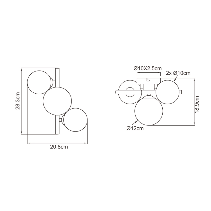 Globo - LED Żyrandol natynkowy RIHA 3xG9/3,5W/230V