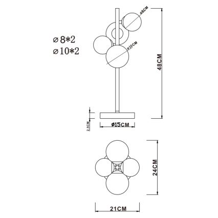 Globo - LED Lampa stołowa 4xG9/3W/230V