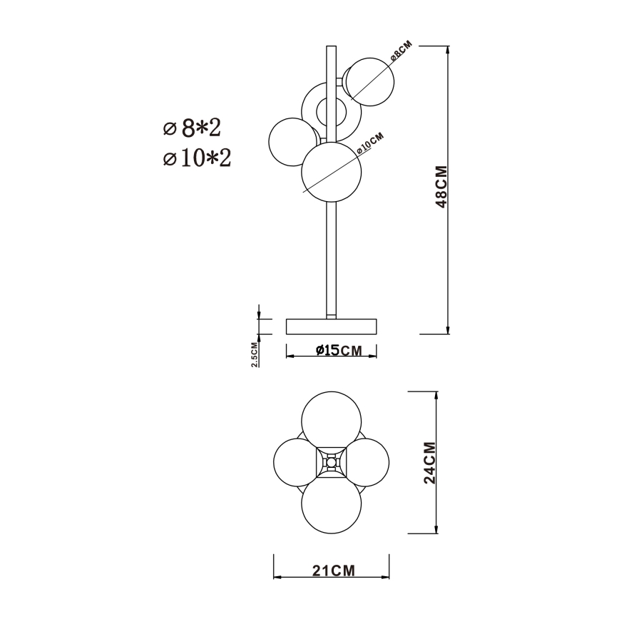 Globo - LED Lampa stołowa 4xG9/3W/230V