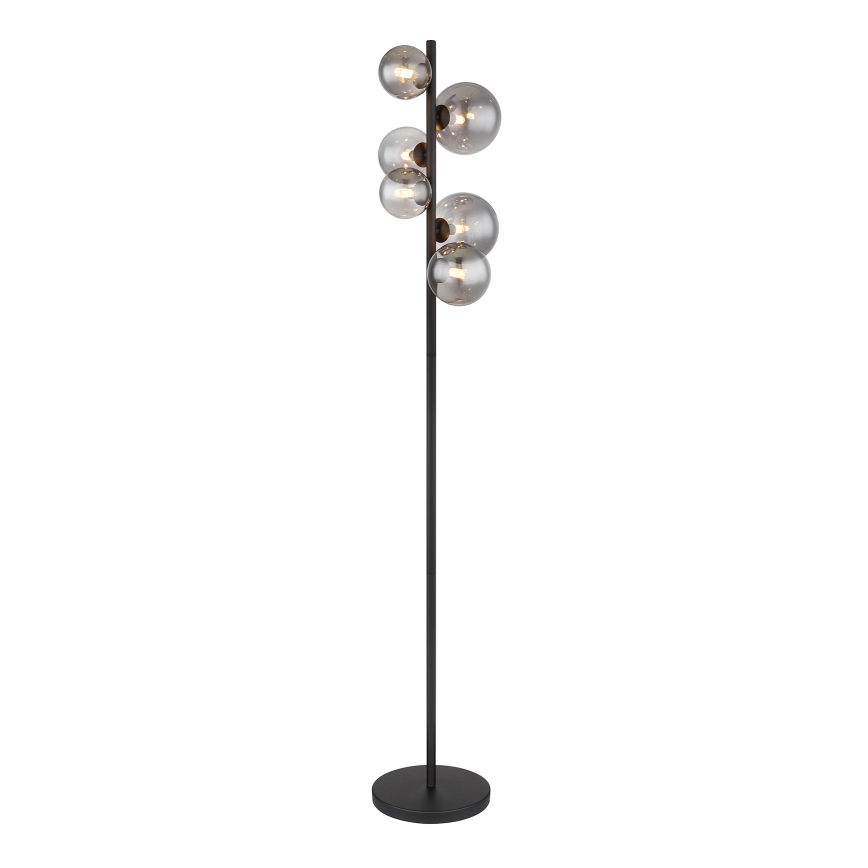 Globo - LED Lampa podłogowa 6xG9/3,5W/230V dymna/czarna