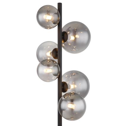 Globo - LED Lampa podłogowa 6xG9/3,5W/230V dymna/czarna
