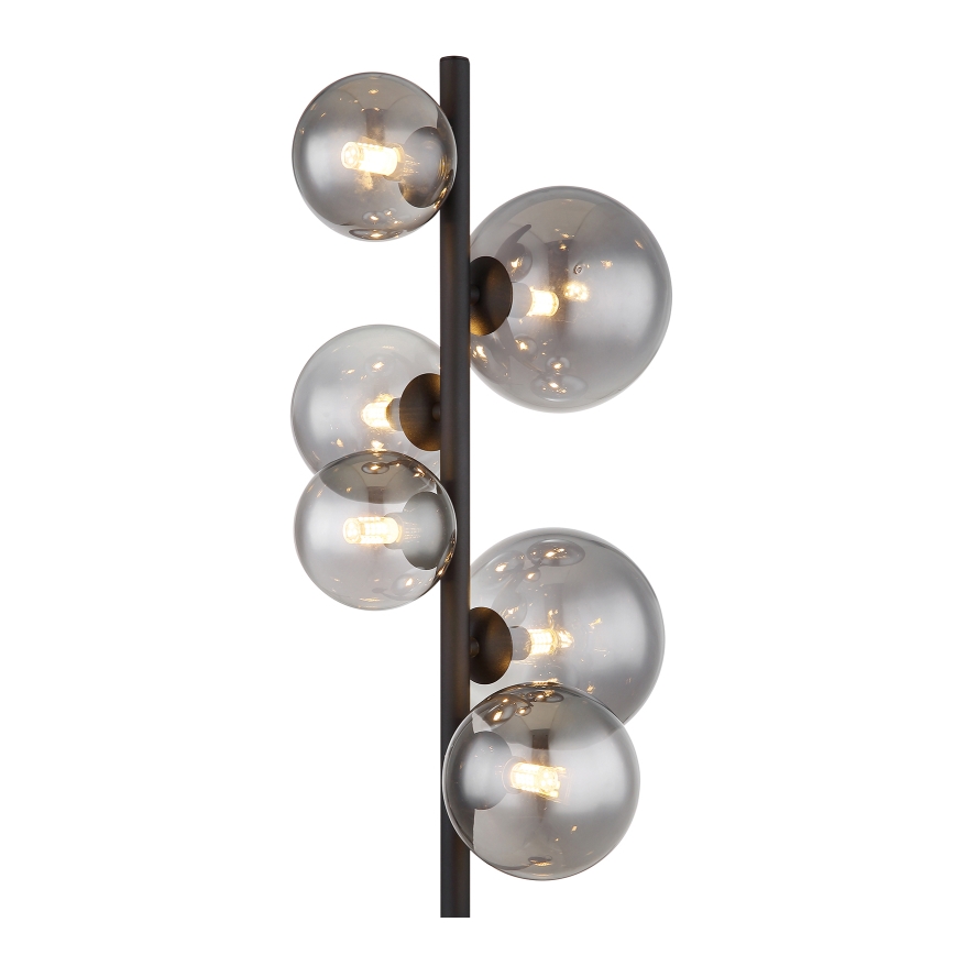 Globo - LED Lampa podłogowa 6xG9/3,5W/230V dymna/czarna