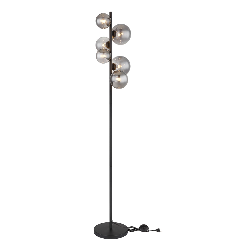 Globo - LED Lampa podłogowa 6xG9/3,5W/230V dymna/czarna