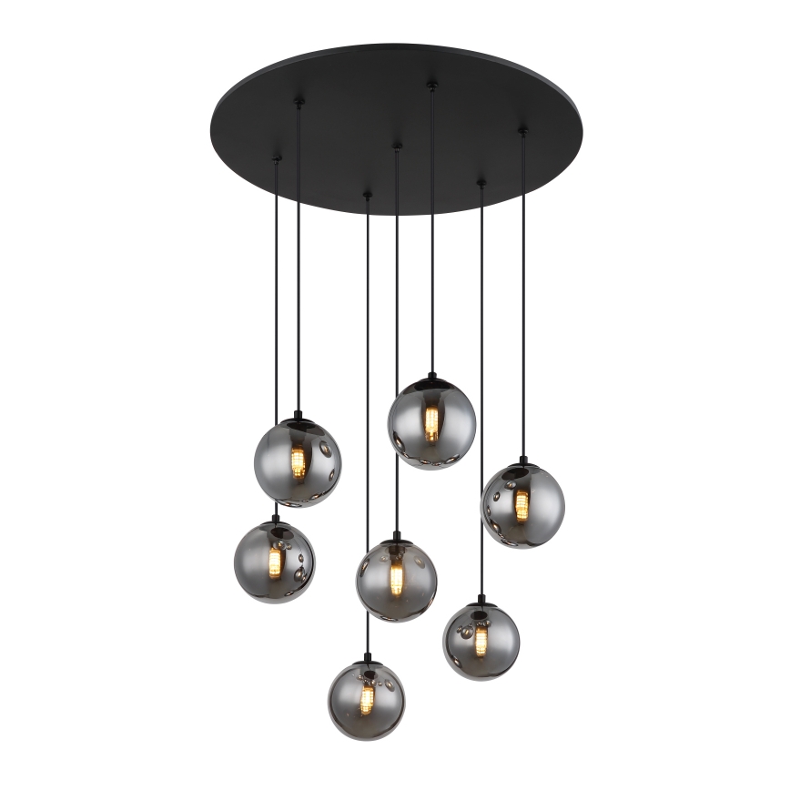 Globo - LED Żyrandol na lince 7xG9/3,5W/230V dym/czarny