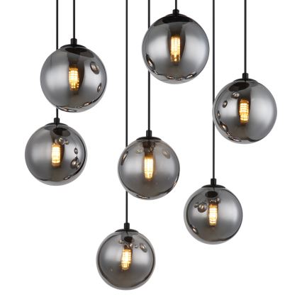 Globo - LED Żyrandol na lince 7xG9/3,5W/230V dym/czarny